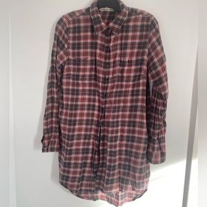 Long plaid shirt